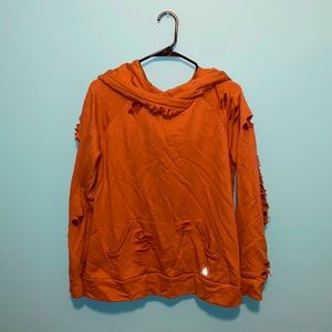 ALO YOGA TORN HOODY SWEATSHIRT NWOT